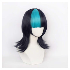 Hoshi Kirara Cosplay Perruque Noire et Bleue