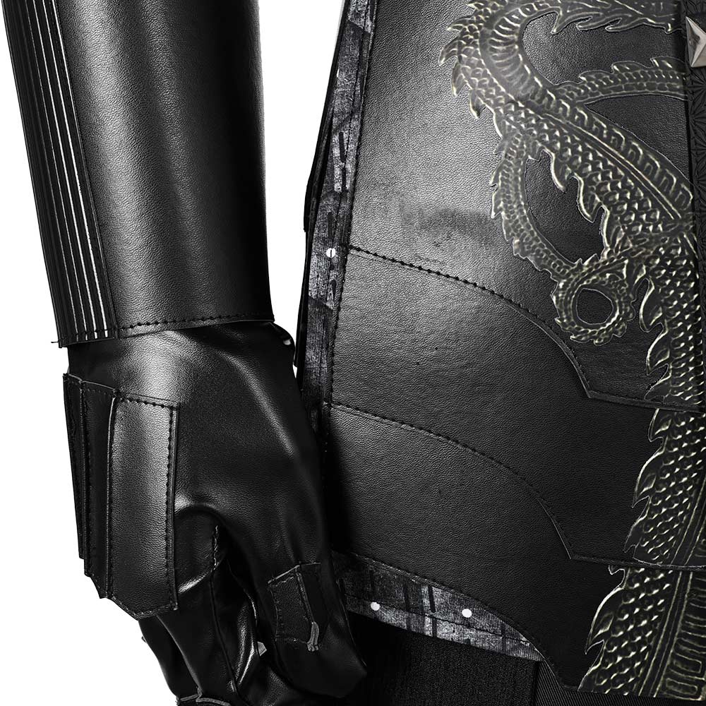 House of The Dragon Daemon Targaryen Combattant Tenue Noire Cosplay Costume