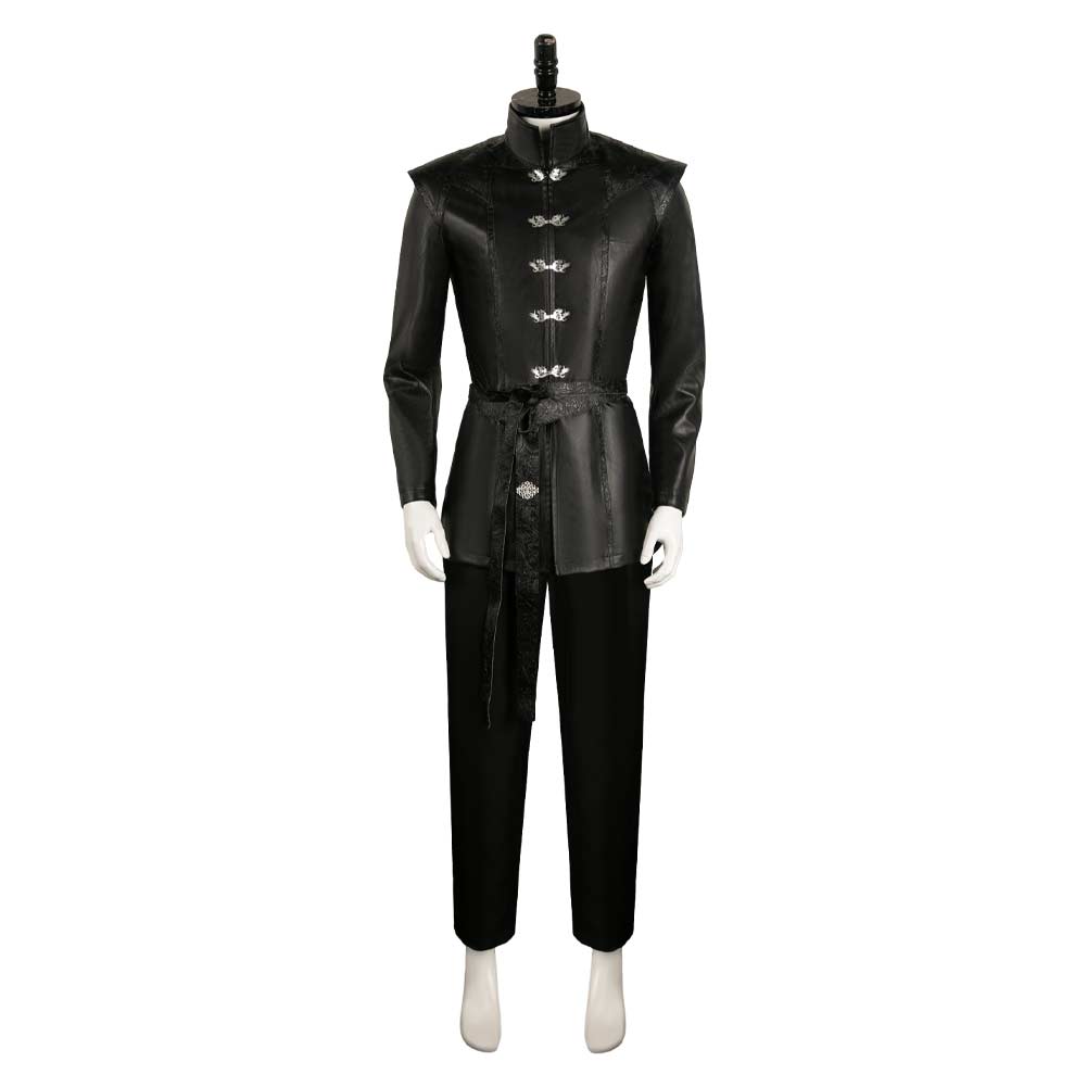 House of The Dragon Prince Aemond Targaryen Tenue Noire Cosplay Costume