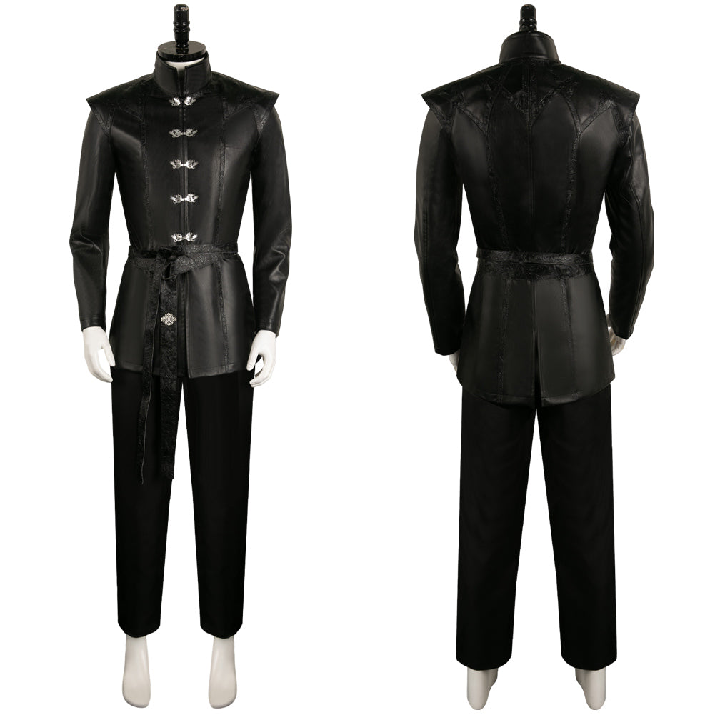 House of The Dragon Prince Aemond Targaryen Tenue Noire Cosplay Costume
