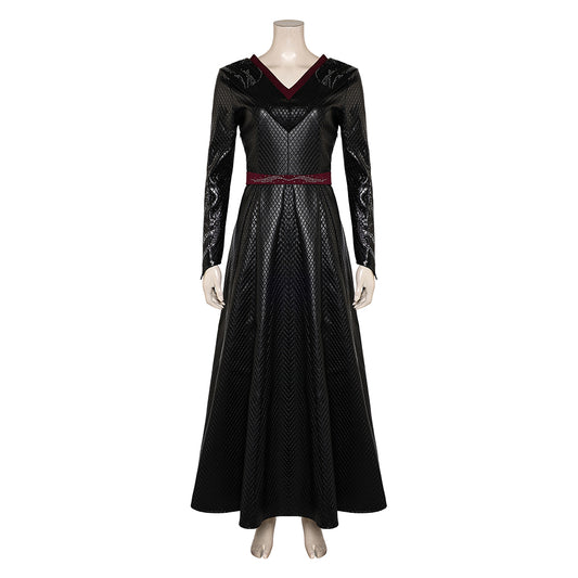 House of The Dragon Rhaenys Targaryen Tenue Noire Sans Cape Cosplay Costume