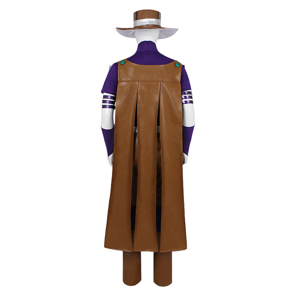 JJBA Gyro Zeppeli Tenue Violette et Brune Cosplay Costume