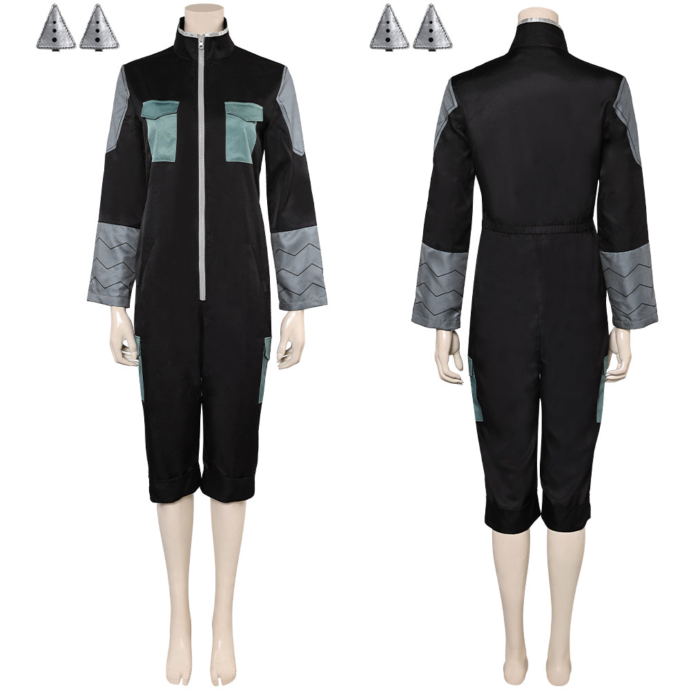Kaiju No.8 Ashiro Mina Combinaison Noire Cosplay Costume
