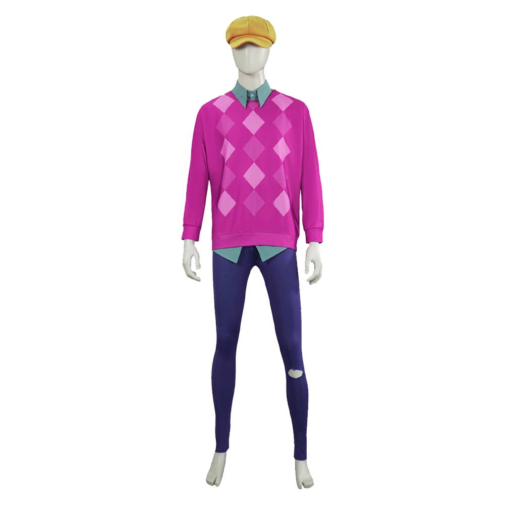 Kpop Demon Hunters(2025) Baby Haut Rose+Pantalon Bleu+Chapeau Cosplay Costume