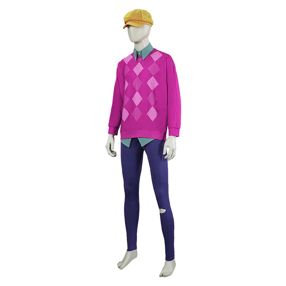 Kpop Demon Hunters(2025) Baby Haut Rose+Pantalon Bleu+Chapeau Cosplay Costume