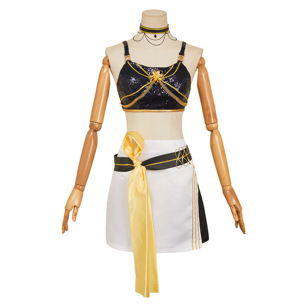 KPop Demon Hunters(2025) Huntrix Mira Tenue à Bretelles Noir Cosplay Costume