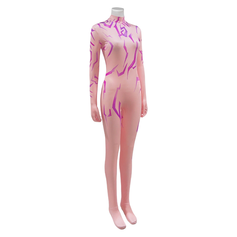 KPop Demon Hunters(2025) Huntrix Rumi Combinaison Rose Cosplay Costume Ver.2