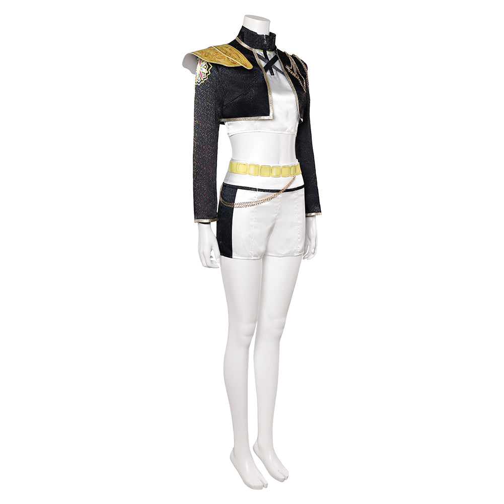KPop Demon Hunters(2025) Rumi Golden Tenue Noire et Blanche Cosplay Costume