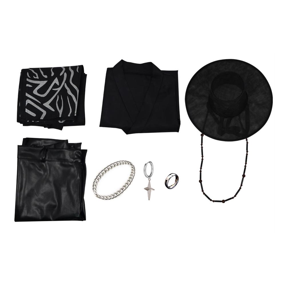 KPop Demon Hunters(2025) Saja Boys Jinu Tenue Noire Cosplay Costume
