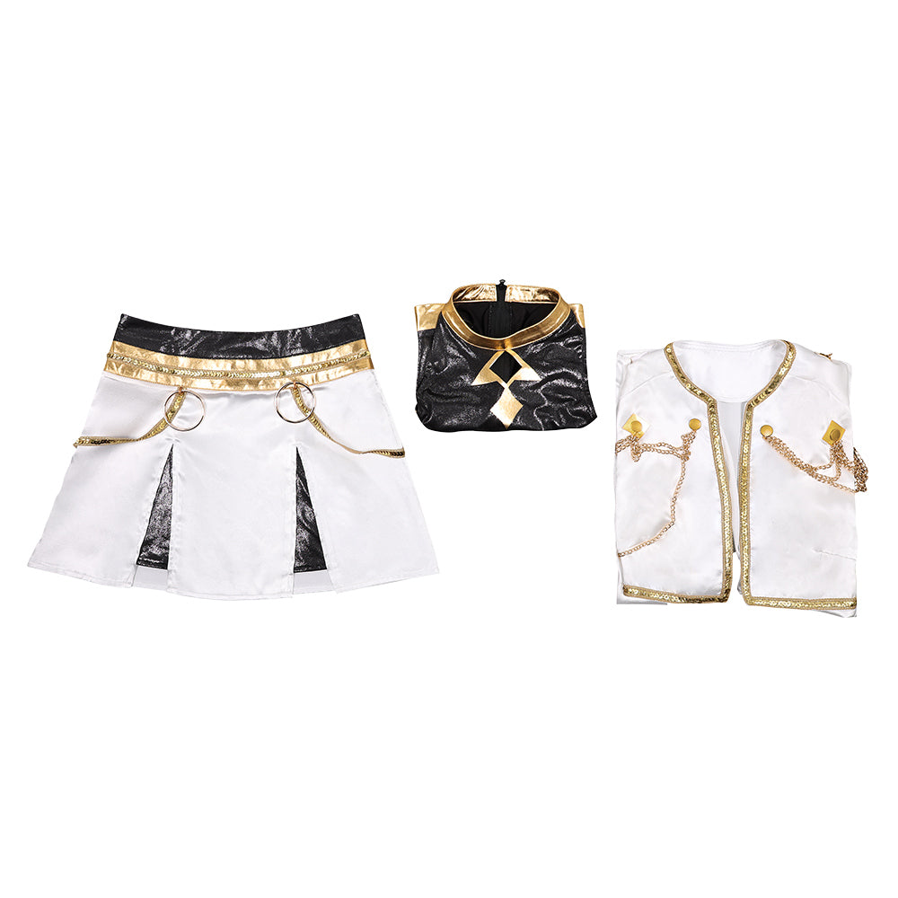 Kpop Demon Hunters(2025) Zoey Tenue Blanche et Noire Cosplay Costume