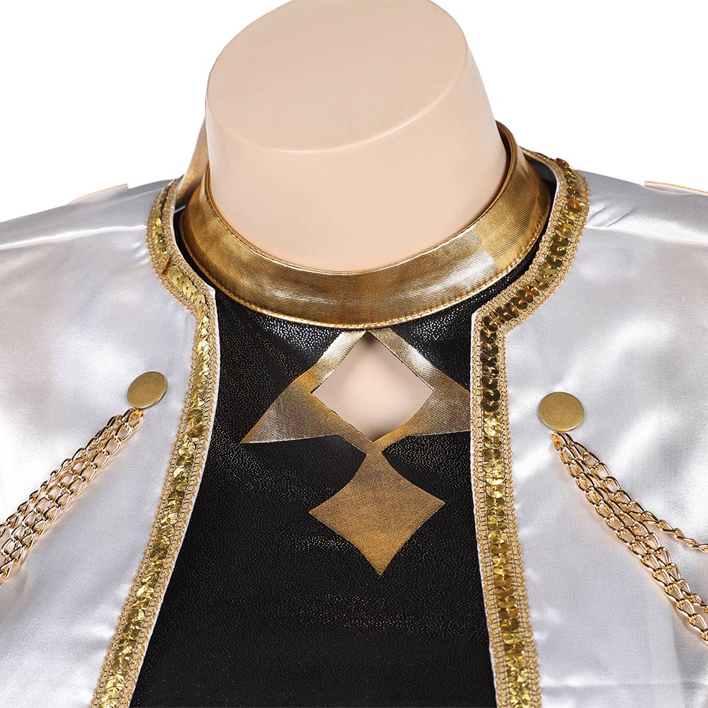Kpop Demon Hunters(2025) Zoey Tenue Blanche et Noire Cosplay Costume