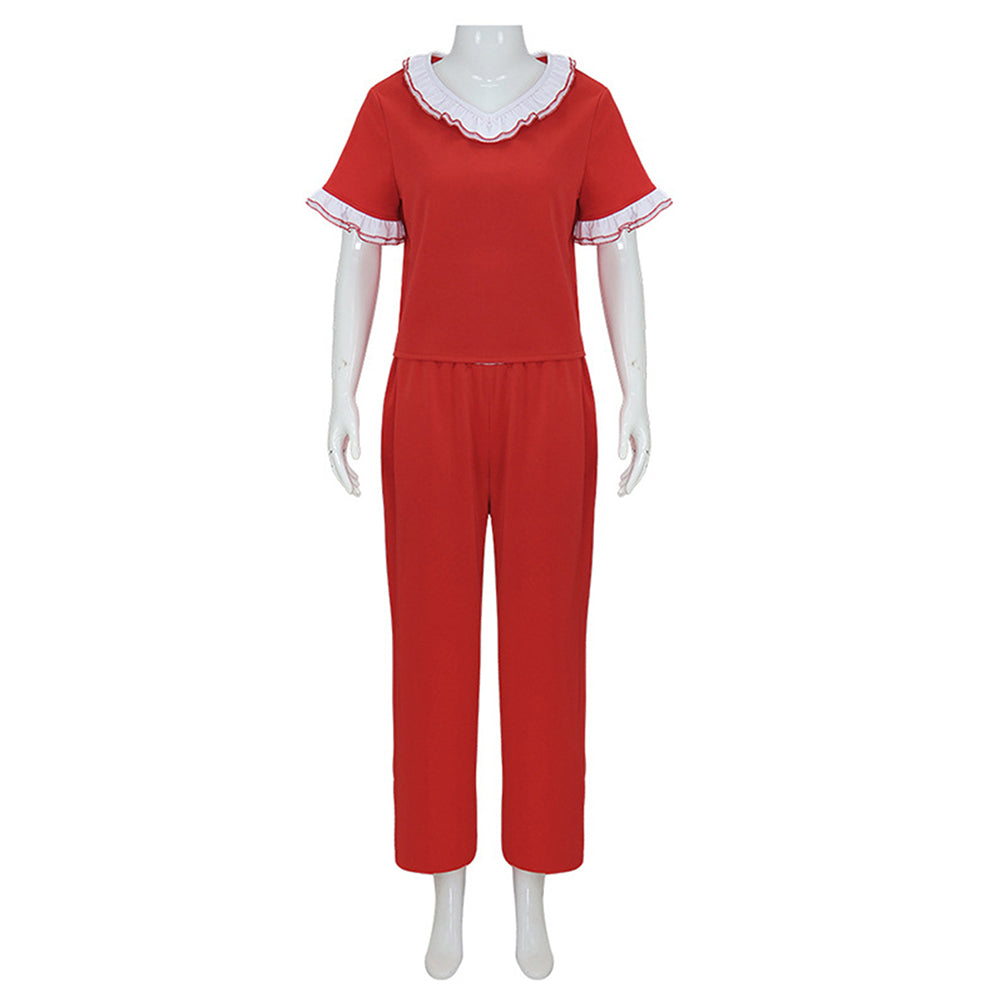 L'Étrange Noël de Monsieur Jack Sally Tenue Rouge Cosplay Costume