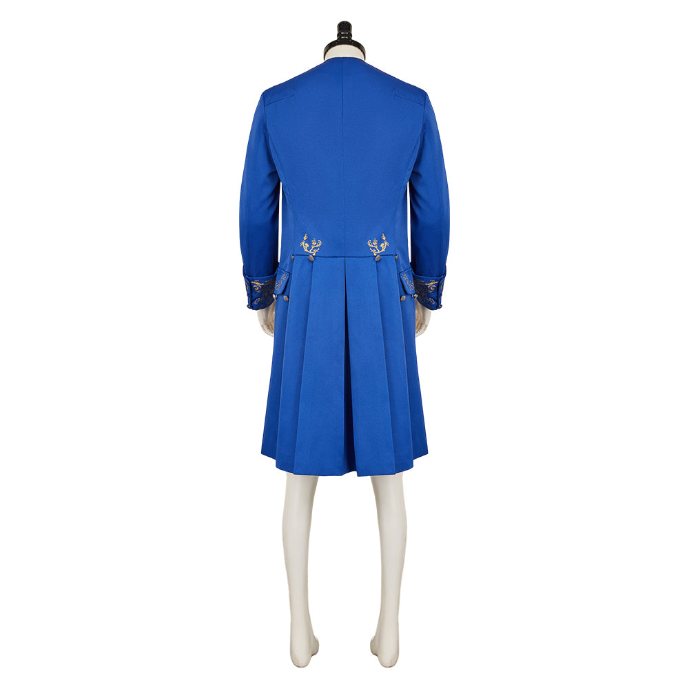 La Belle et la Bête Prince Veste Bleue Cosplay Costume