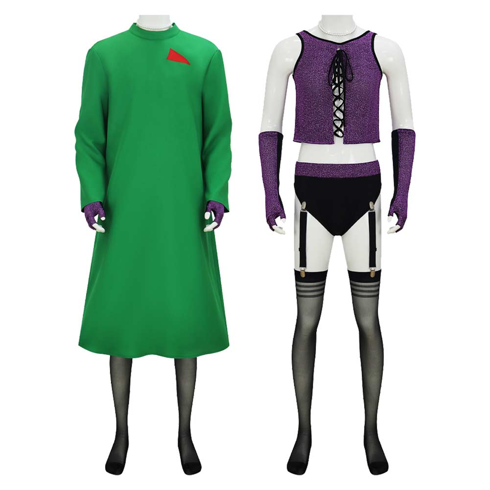 La Folle Histoire de Rocky Horror Dr. Frank-N-Furter Tenue Verte et Violette Cosplay Costume