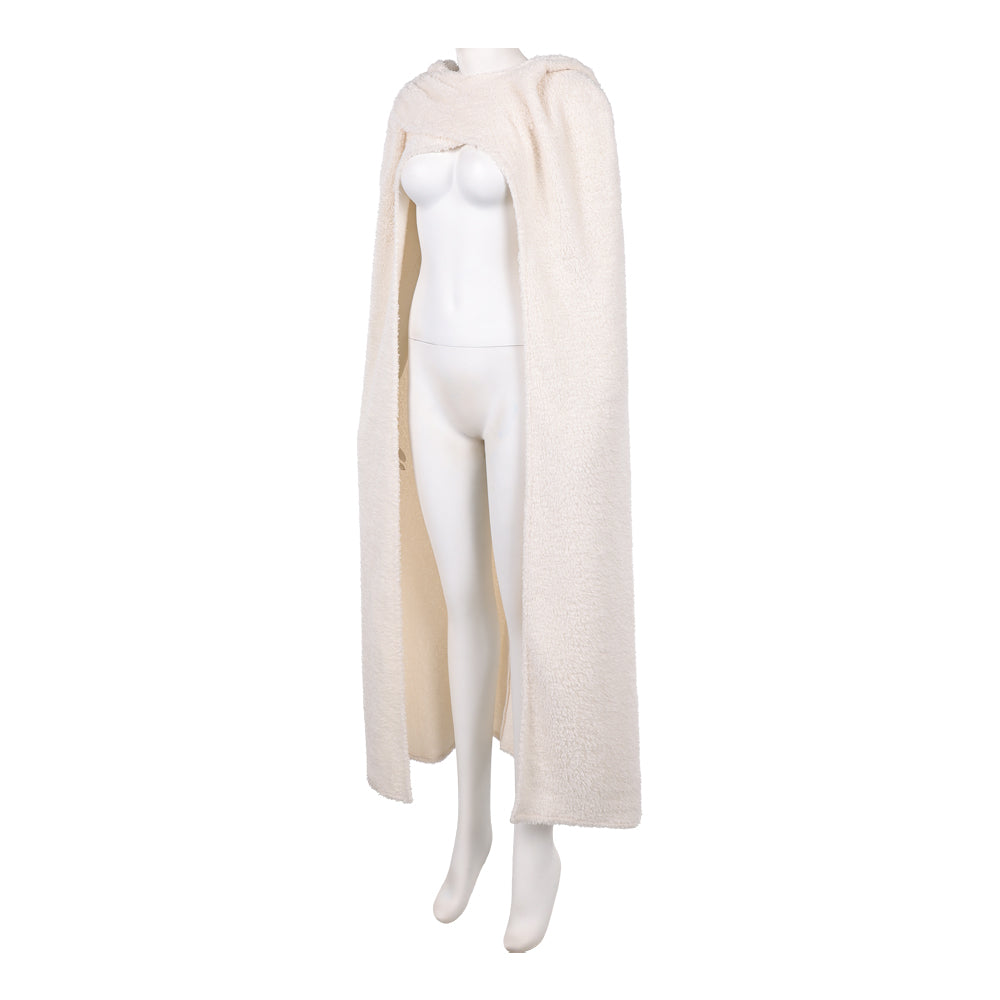 La Guerre des Étoiles Padme Amidala Naberrie Cape Blanche à Capuche Cosplay Costume