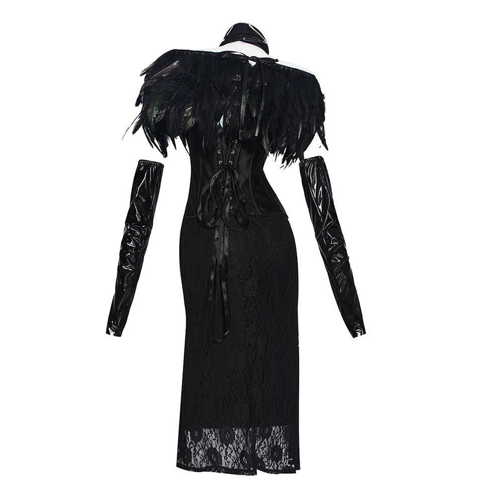 La Guerre des Étoiles Padme Amidala Naberrie Robe de Cour Noire Cosplay Costume