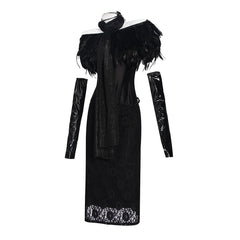 La Guerre des Étoiles Padme Amidala Naberrie Robe de Cour Noire Cosplay Costume