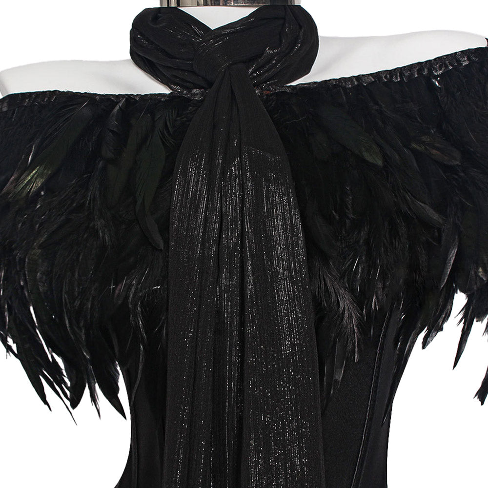 La Guerre des Étoiles Padme Amidala Naberrie Robe de Cour Noire Cosplay Costume