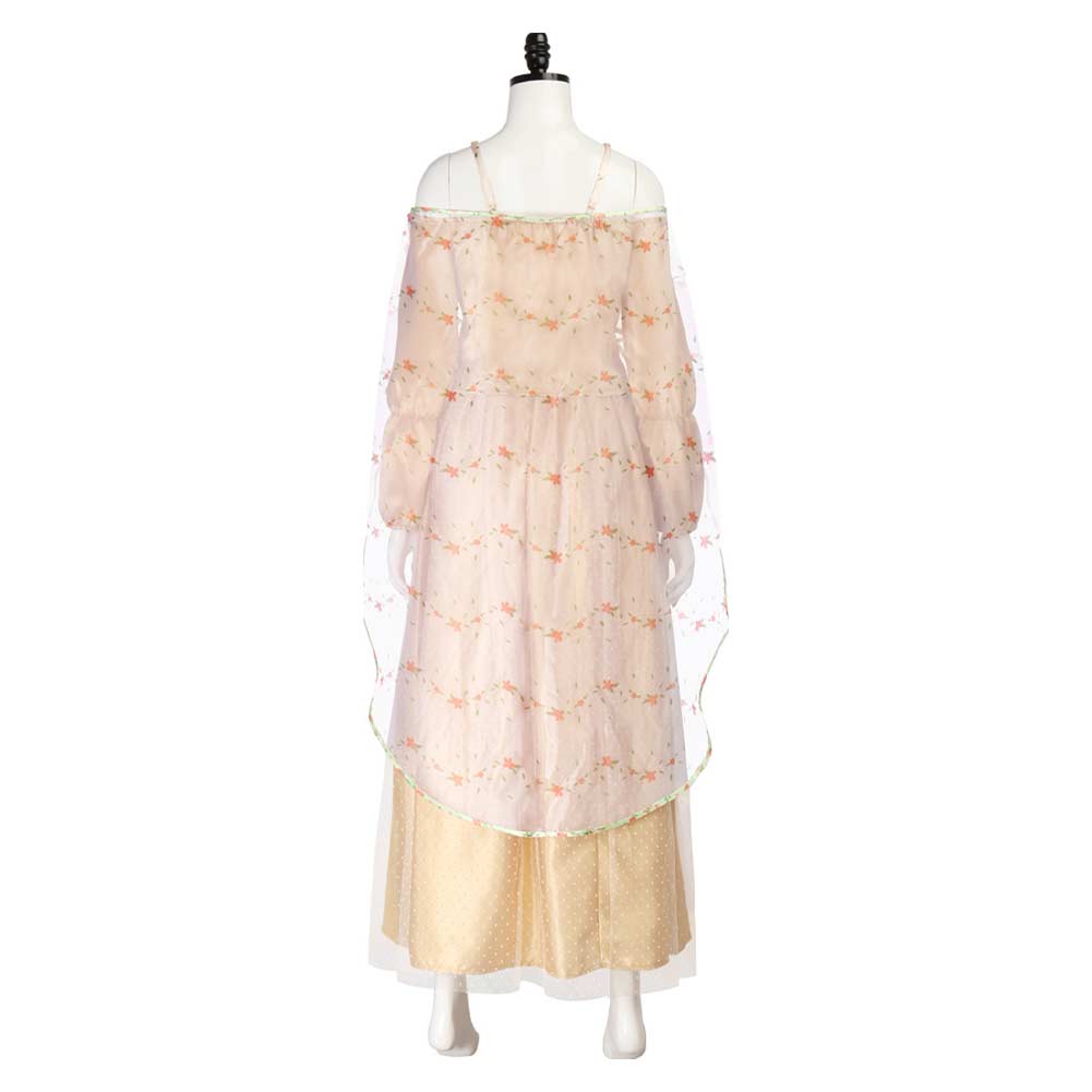 La Guerre des Étoiles Padme Amidala Naberrie Robe Jaune Cosplay Costume