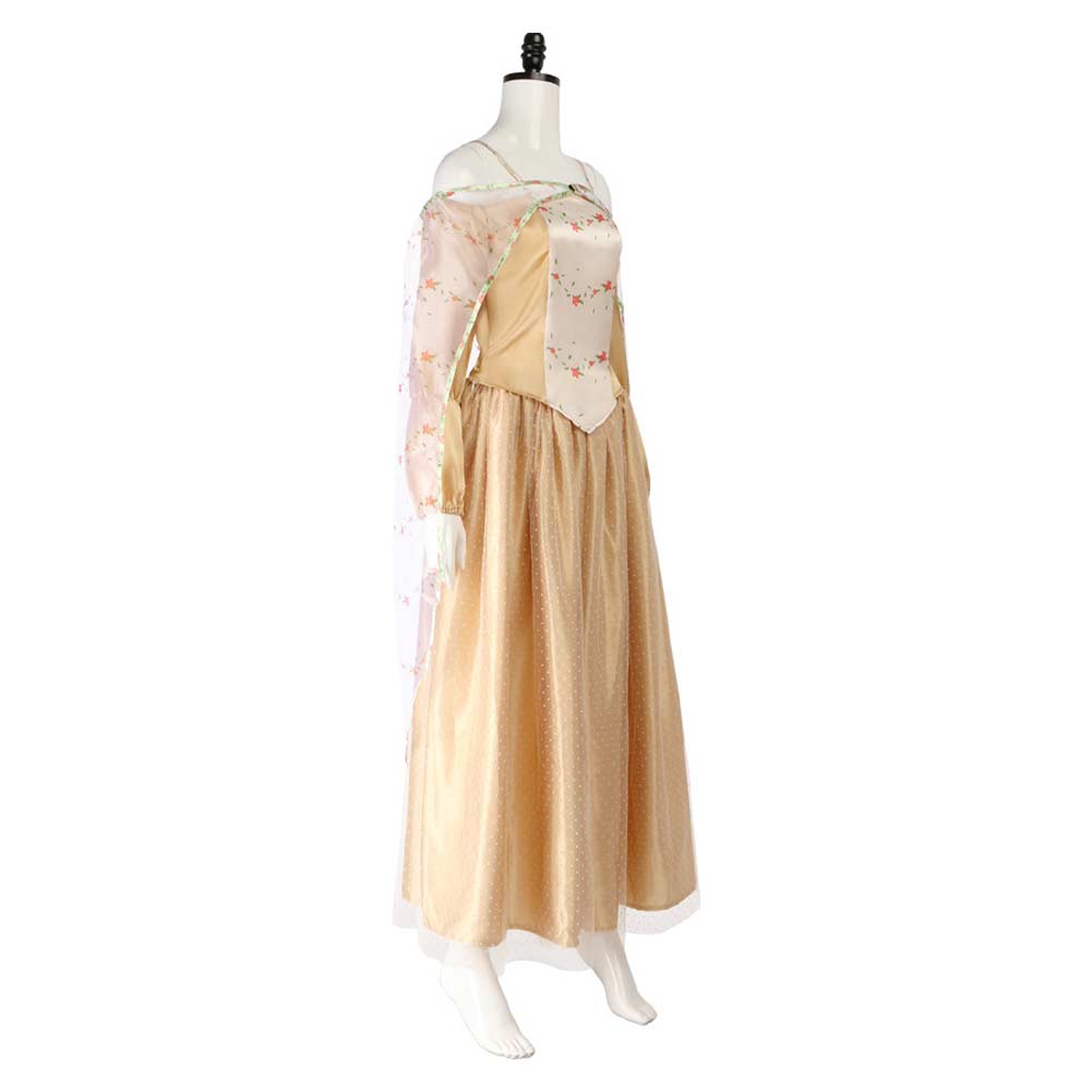 La Guerre des Étoiles Padme Amidala Naberrie Robe Jaune Cosplay Costume