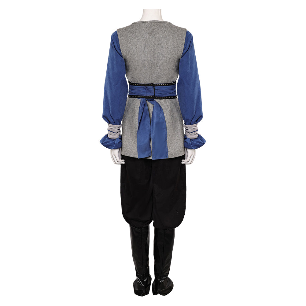 La Guerre des Étoiles Padme Amidala Naberrie Tenue Grise et Bleue Cosplay Costume