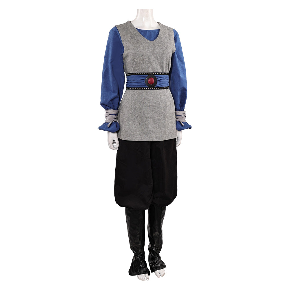 La Guerre des Étoiles Padme Amidala Naberrie Tenue Grise et Bleue Cosplay Costume