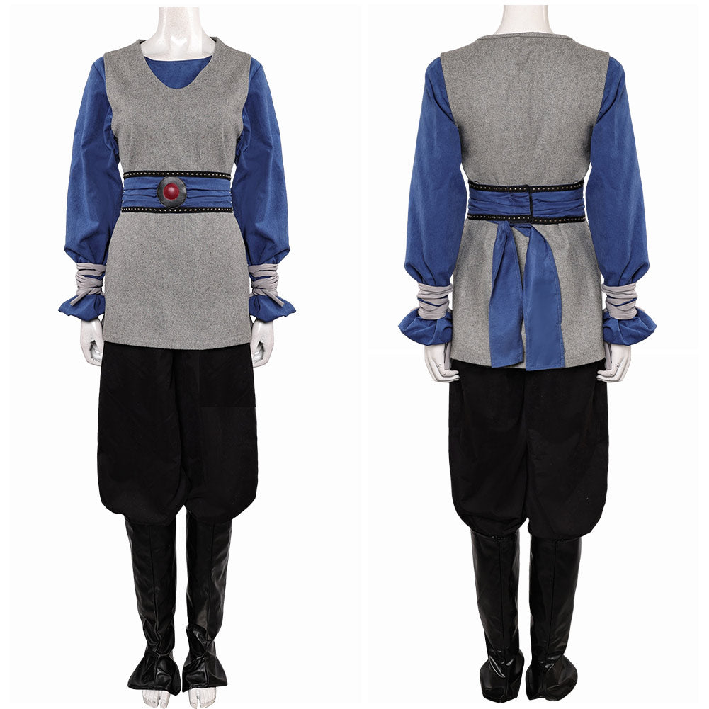 La Guerre des Étoiles Padme Amidala Naberrie Tenue Grise et Bleue Cosplay Costume