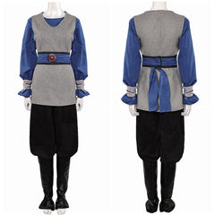 La Guerre des Étoiles Padme Amidala Naberrie Tenue Grise et Bleue Cosplay Costume