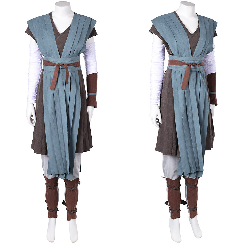 La Guerre des Étoiles Rey Tenue Grise de Combat Cosplay Costume