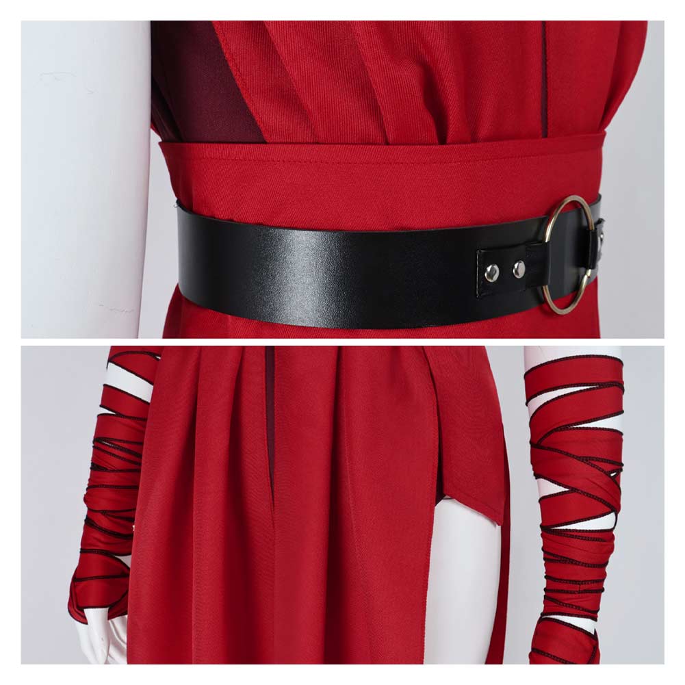 La Guerre des Étoiles Sœurs de La Nuit Merrin Tenue Rouge Cosplay Costume