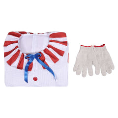 La Nuit des Clowns(2025) Flando the Clown Tenue Rouge et Blanche Cosplay Costume