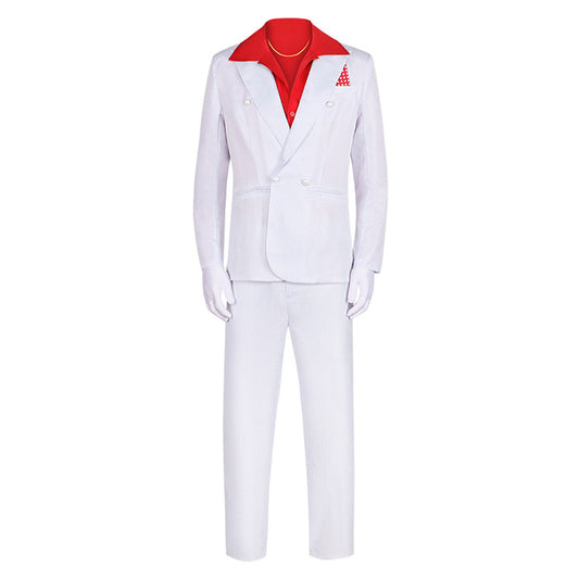 Le Balafré 1983 Al Pacino Tenue Blanche et Rouge Cosplay Costume