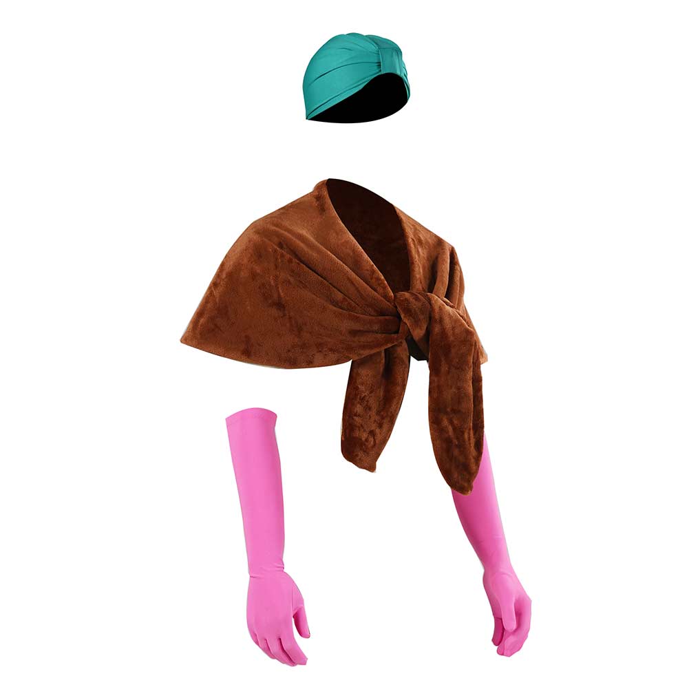 Le Sapin a Les Boules Clark Châle+Gants+Chapeau Cosplay Costume