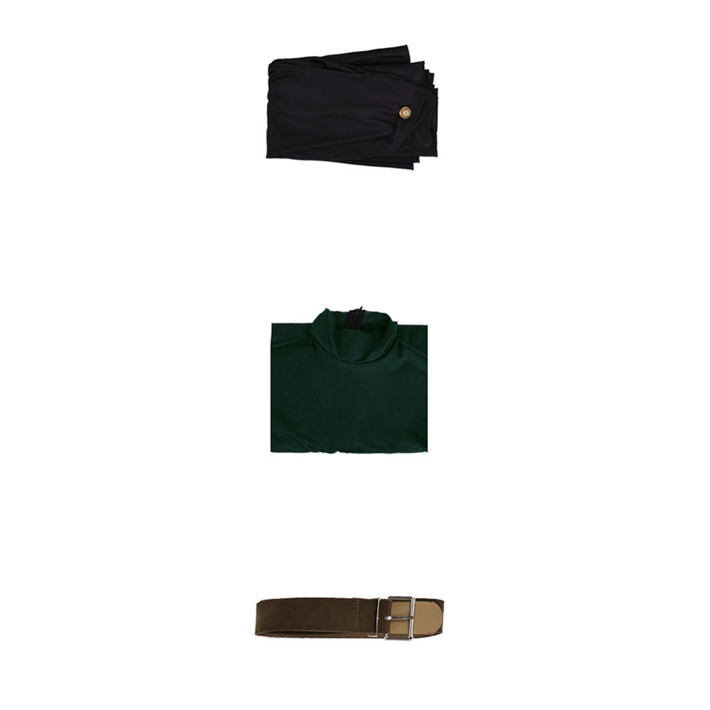 Maki Zenin Tenue Noire et Vert Foncé Cosplay Costume