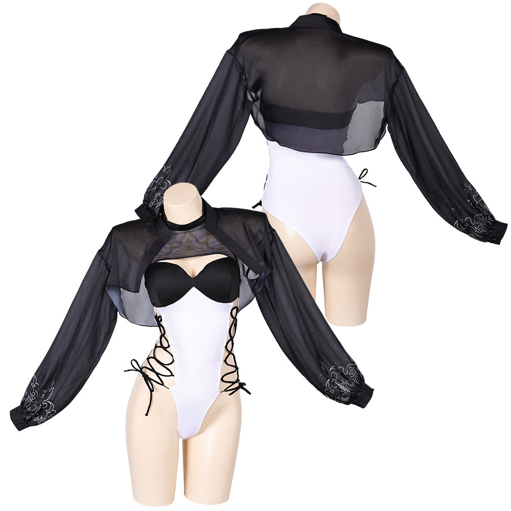 NieR:Automata YoRHa No.2 Type B Maillot de Bain Une Pièce+Cover Ups Costume Design Original