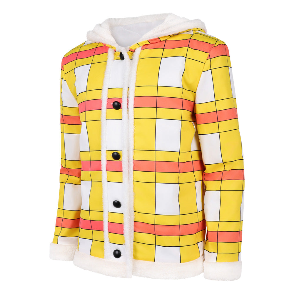 One Piece Live Action 2(2026) Luffy Veste à Carreaux Jaune Cosplay Costume