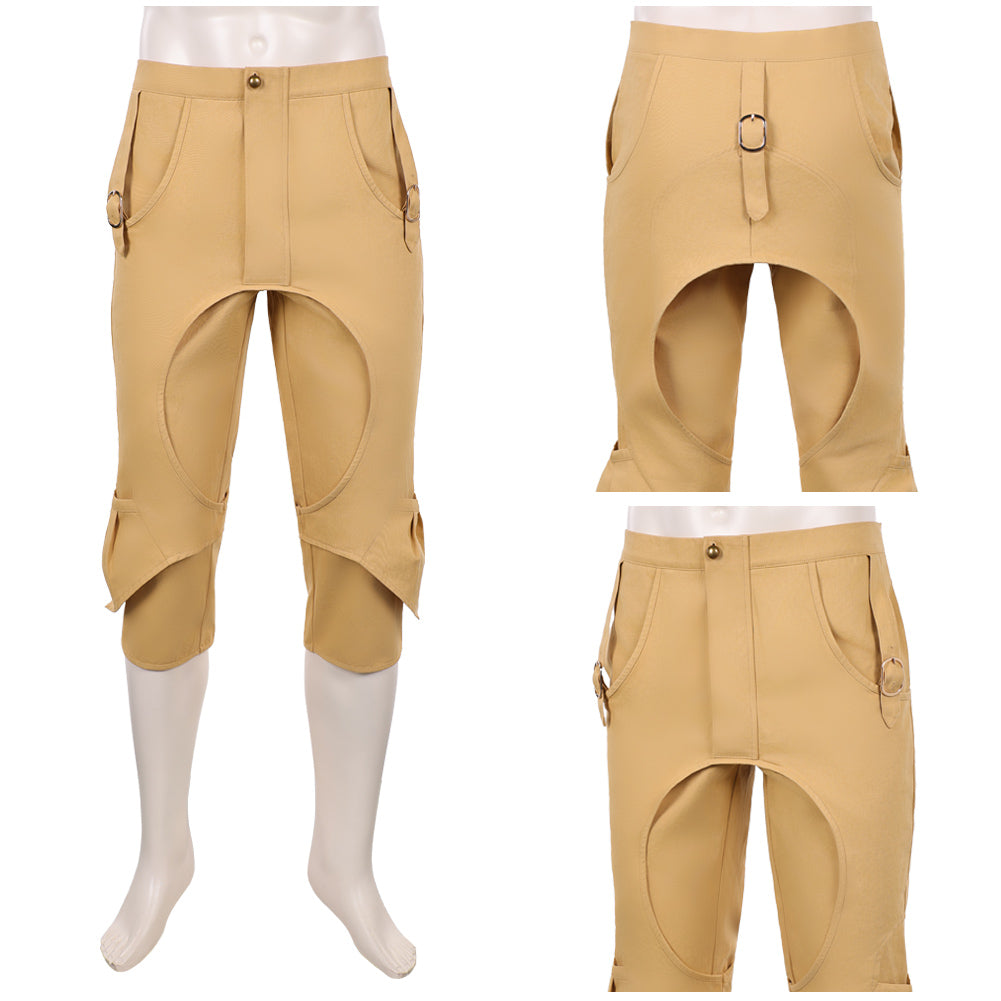 One Piece Live Action 2(2026) Monkey D. Luffy Pantalon Marron Cosplay Costume