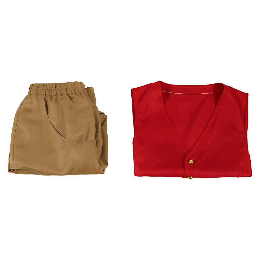One Piece Luffy Tenue Rouge Cosplay Costume
