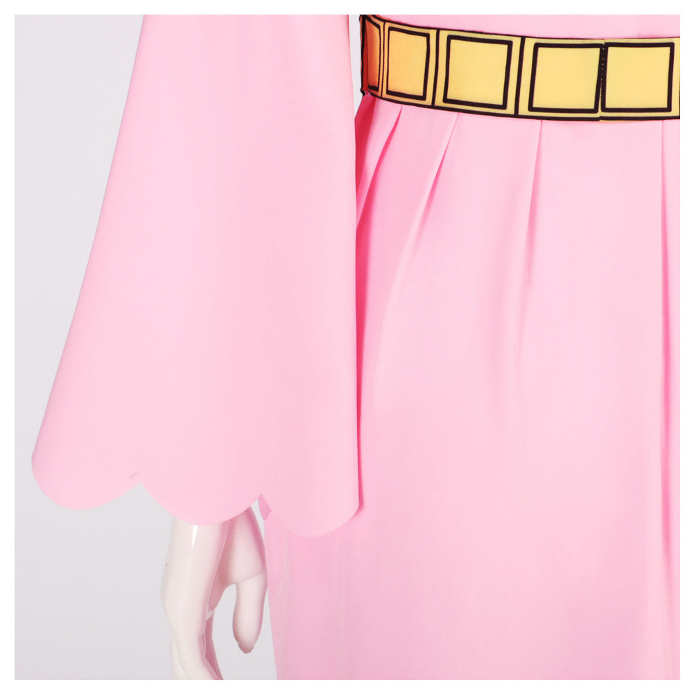One Piece Nefertari D. Vivi Robe Rose avec Cape Cosplay Costume