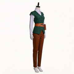 Cosplay Costume Flynn Rider Raiponce Film Cosplay Tenue Bleue et Marron Femme