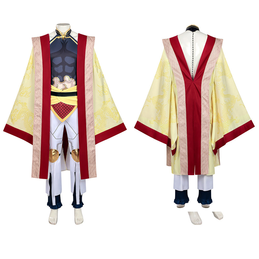 Record of Ragnarok Qin Shi Huang Tenue Jaune Cosplay Costume