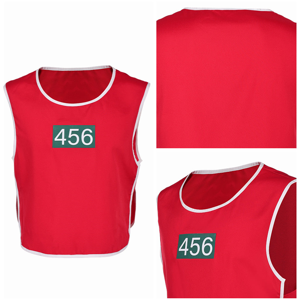 Squid Game 2 Seong Gi-hun Gilet Rouge Cosplay Costume
