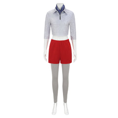 Stranger Things 5(2025) Eleven Tenue Grise et Rouge Cosplay Costume