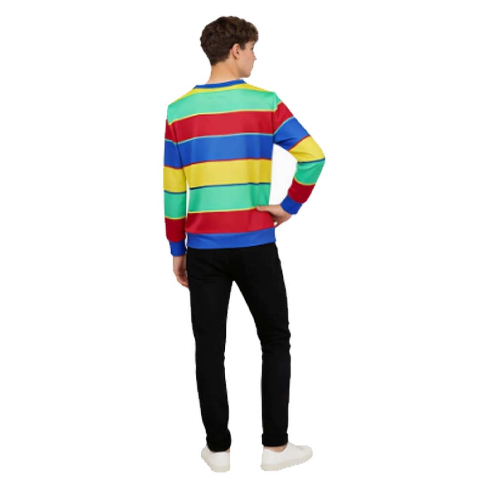 Stranger Things Saison 5 Derek Haut Tenue à Rayures Arc-en-Ciel Cosplay Costume