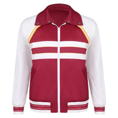 Stranger Things Saison 5(2025) Lucas Sinclair Veste Rouge et Blanche Cosplay Costume