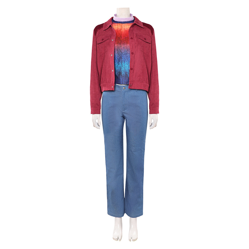 Stranger Things Saison 5(2025) Max Mayfield Tenue Rouge et Bleue Cosplay Costume