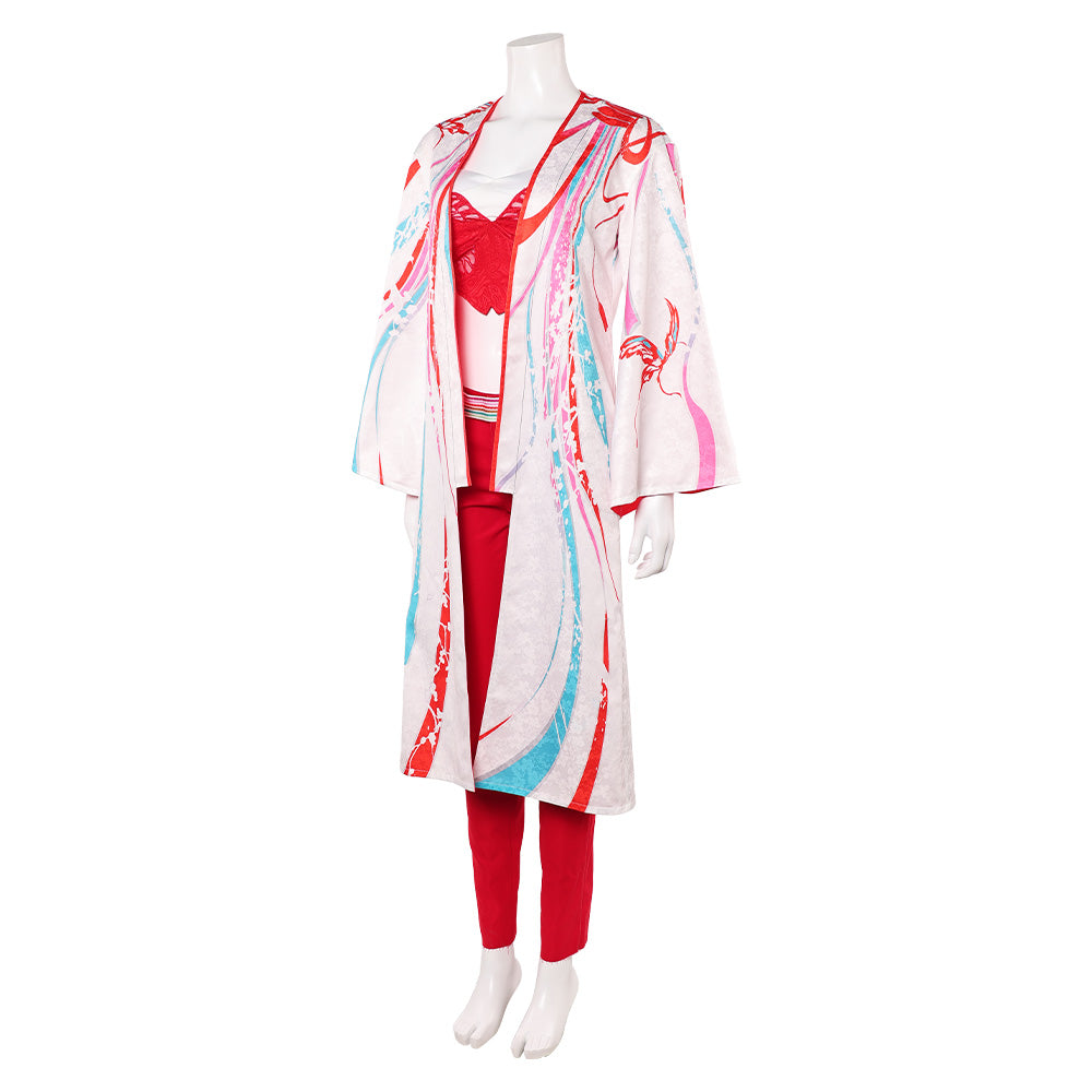 Street Fighter 6 Mai Shiranui Tenue Rouge avec Cape Cosplay Costume