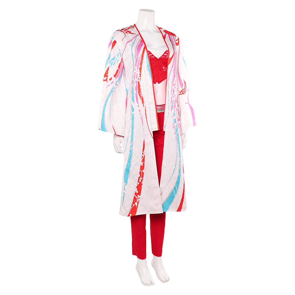 Street Fighter 6 Mai Shiranui Tenue Rouge avec Cape Cosplay Costume