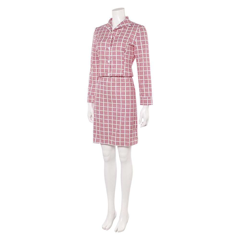 The Fantastic Four: First Steps(2025) Invisible Woman Tenue à Carreaux Rouge et Blanc Cosplay Costume