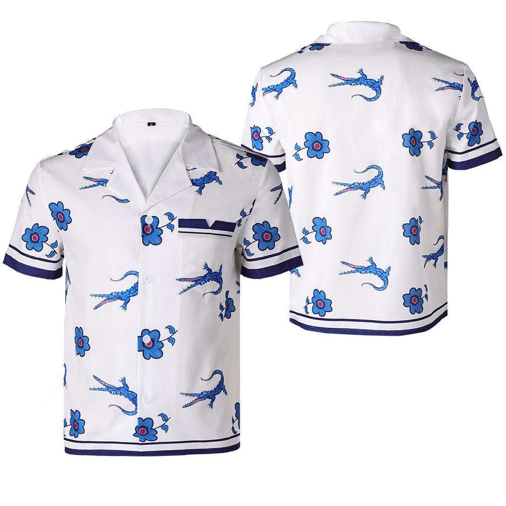 The White Lotus Saison 3(2025) Lochlan Ratliff Chemise Blanche Cosplay Costume